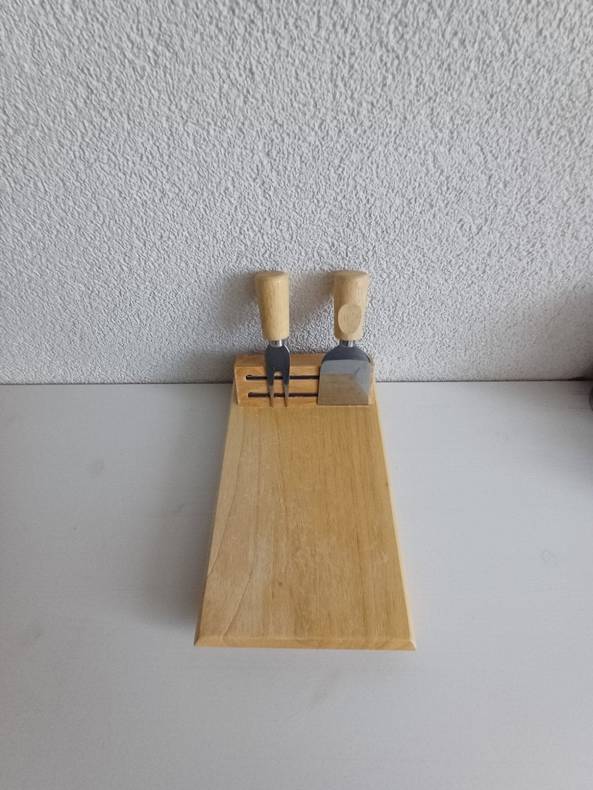 Houten kaasplank met mesjes, Ophalen, Gebruikt, Hout, Snij-/serveerplank
