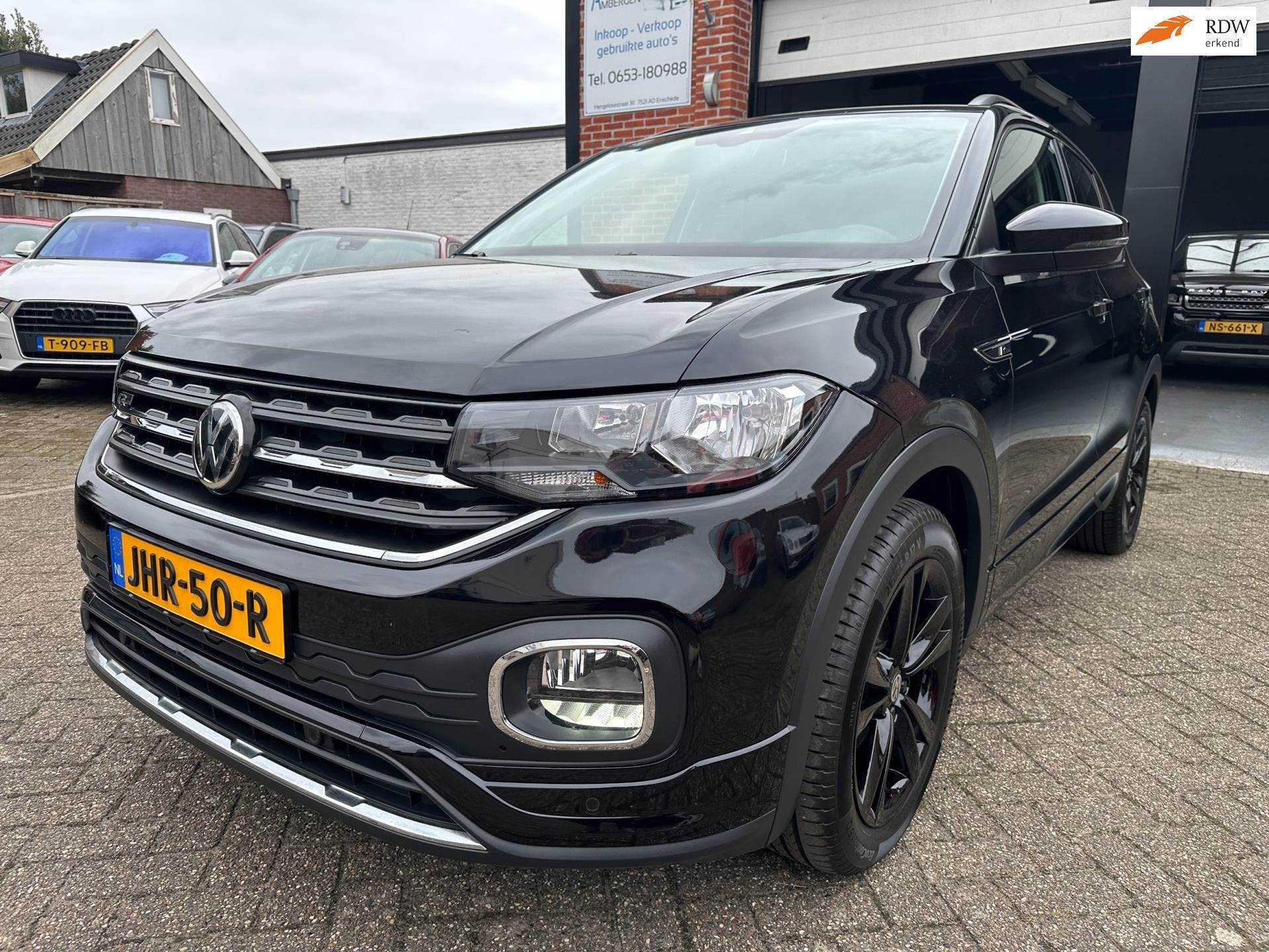 Volkswagen T-CROSS 1.0 TSI Style Business R -line AUTOMAAT-C, Dealer onderhouden, Gebruikt, 116 pk, Zwart