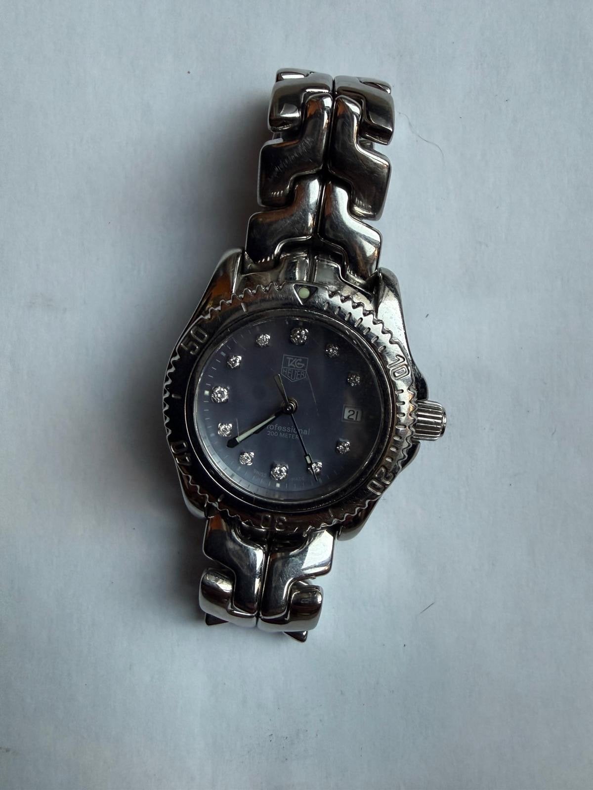 TAG Heuer Aquaracer Dameshorloge - Staal met Diamanten, Overige merken, Gebruikt, Staal, Polshorloge