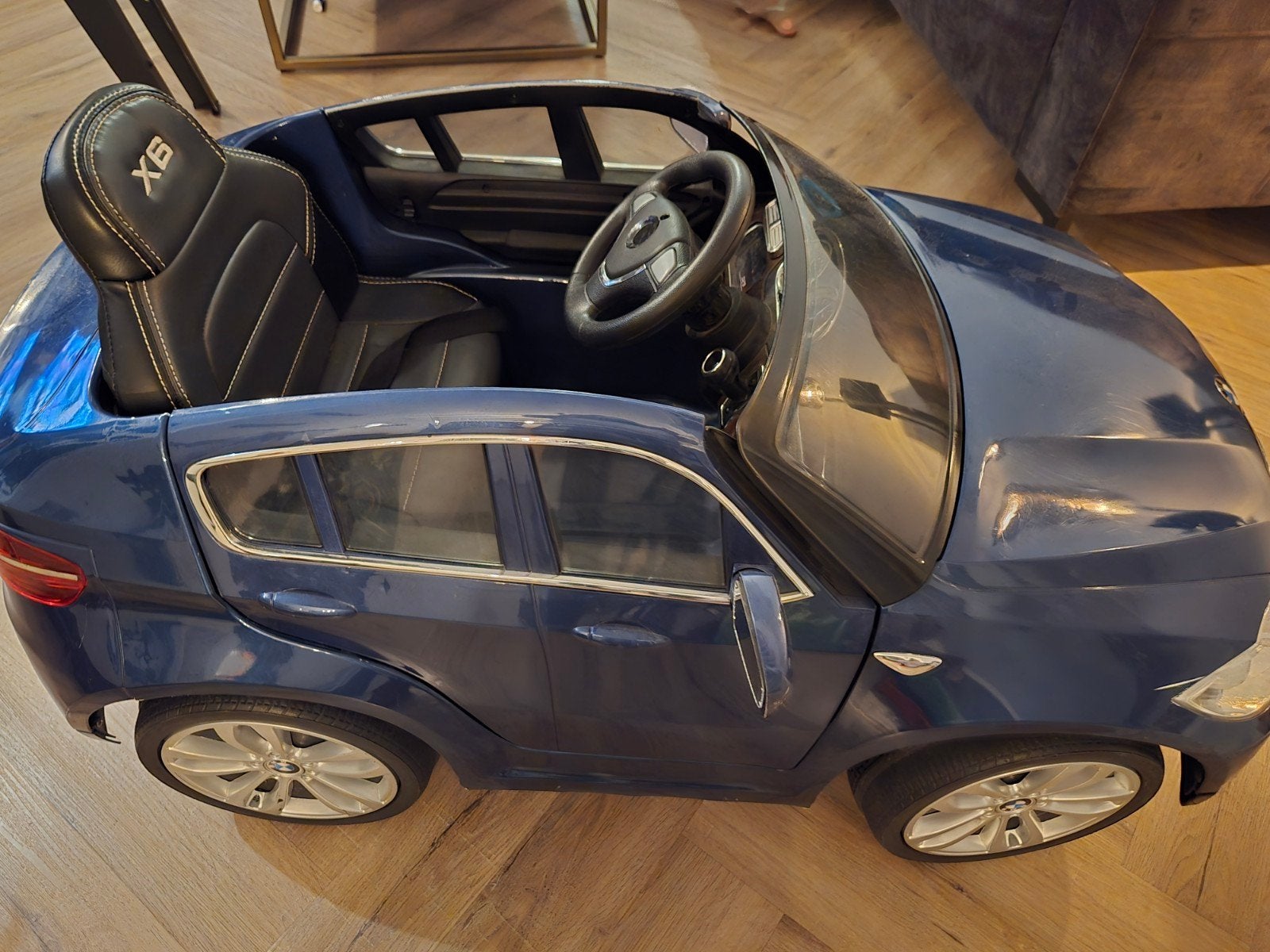 BMW X6 Kinderauto met afstandbediening - Blauw, Ophalen, Gebruikt