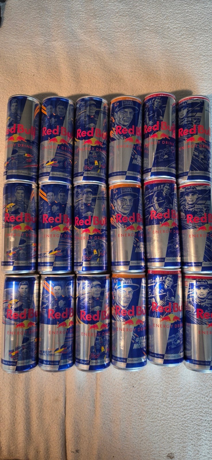 Red Bull Max Verstappen F1 Blikjes Collectie, Ophalen of Verzenden, Zo goed als nieuw, Gebruiksvoorwerp