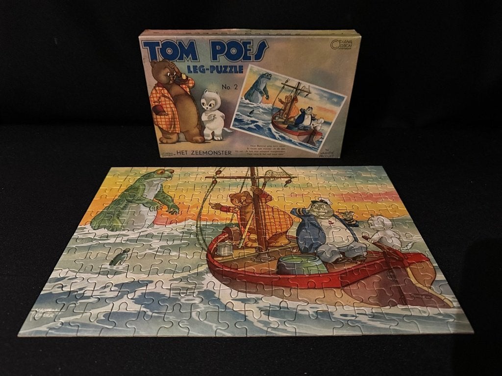 Tom Poes & Bommel puzzels 1 t/m 4 - complete set - 1941, Marten Toonder, Complete serie of reeks, Ophalen of Verzenden, Zo goed als nieuw