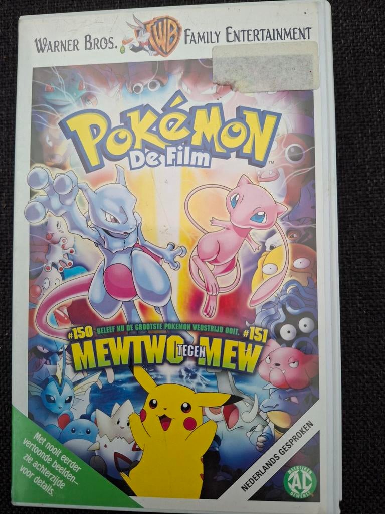Pokémon De Film: Mewtwo tegen Mew VHS videoband, Cd's en Dvd's, Alle leeftijden, Ophalen of Verzenden, Gebruikt, Actie en Avontuur