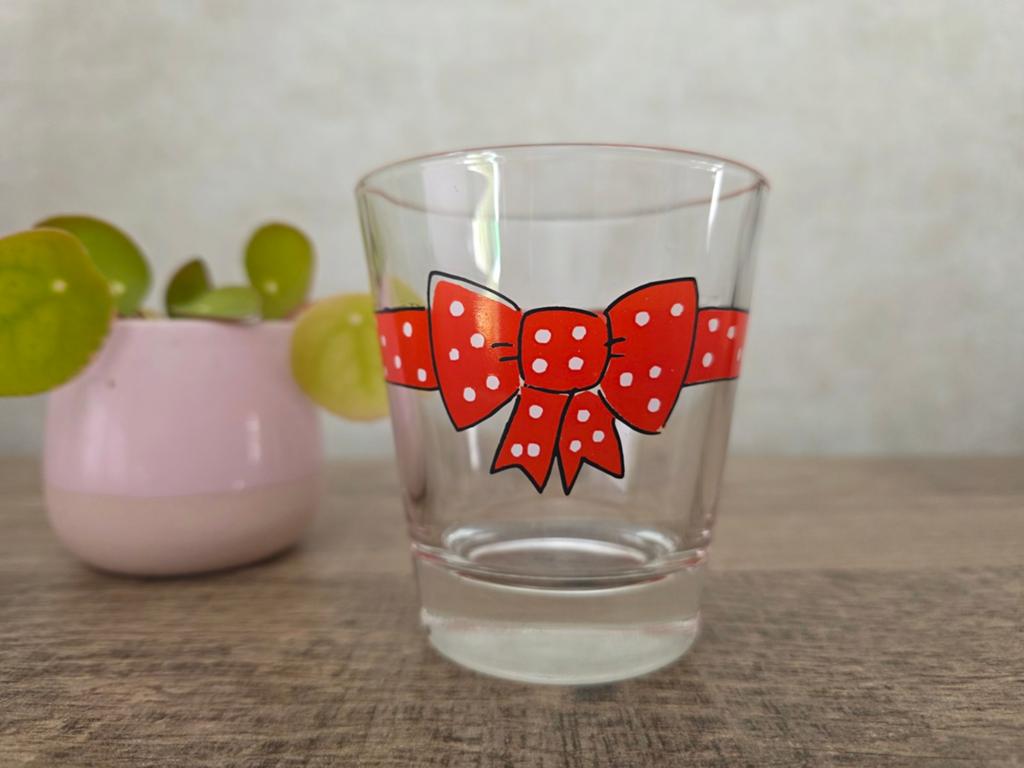 Blond Amsterdam glas rode strik, Glas of Glazen, Ophalen of Verzenden, Overige stijlen, Glas