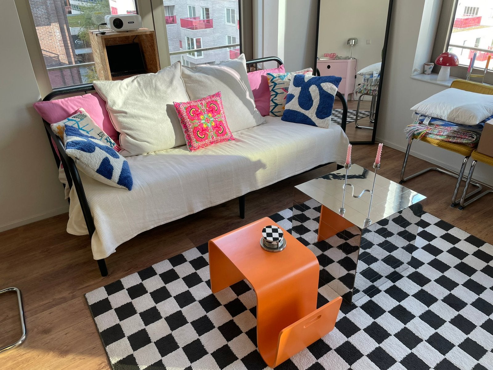 Fyresdal IKEA sofa-bed with 2 mattresses, Ophalen, Gebruikt, Metaal