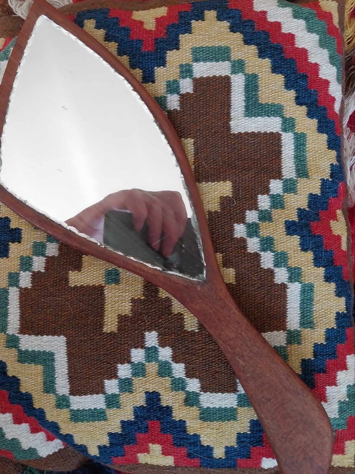 Houten spiegel uit Zweden van Tante Brocante, Ophalen of Verzenden