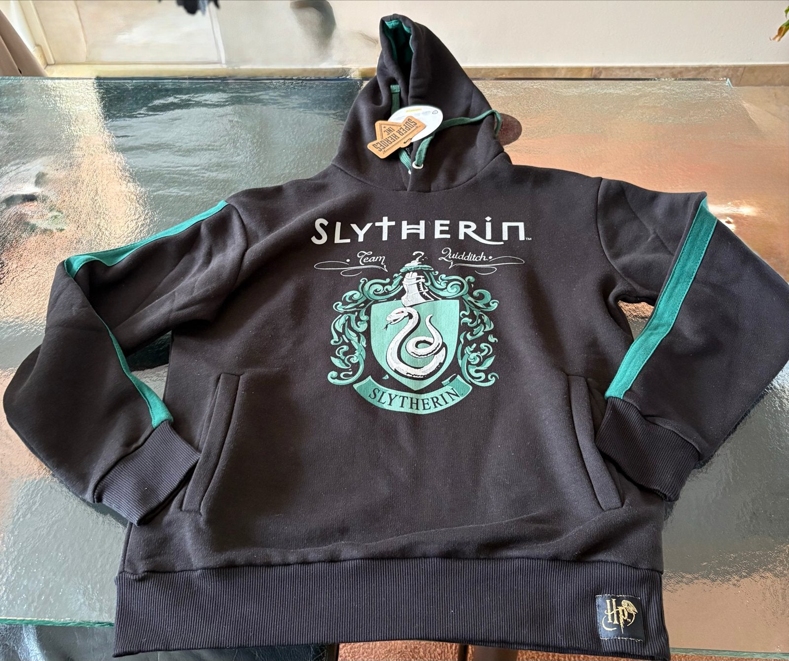 Harry Potter Slytherin Hoodie - Maat S - Nieuw met kaartjes, Zwart, Nieuw, Ophalen of Verzenden, Lange mouw