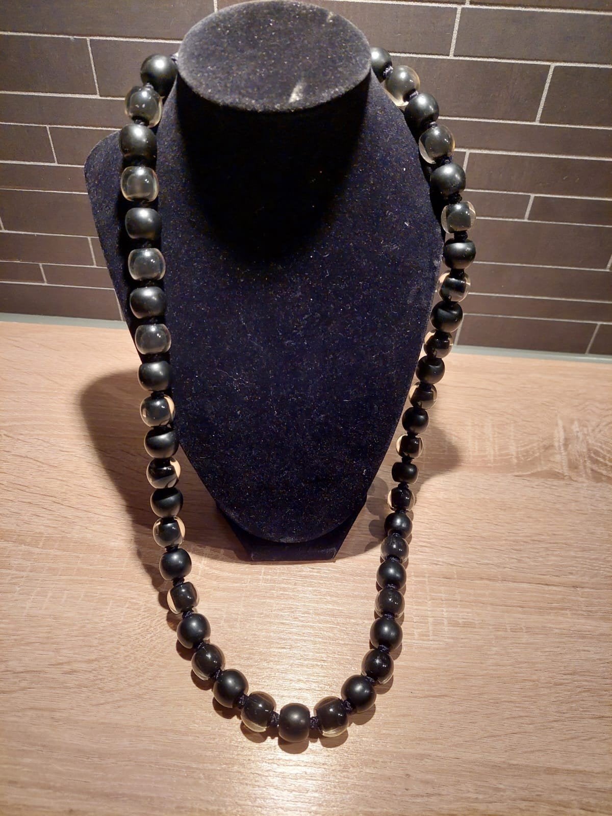 Zsiska ketting - zwart, Ophalen of Verzenden, Zo goed als nieuw, Zwart, Overige materialen