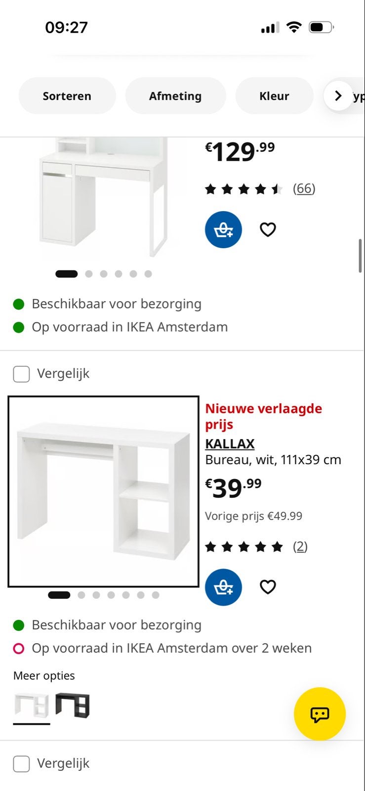 IKEA KALLAX Bureau, wit, nieuw in doos, Huis en Inrichting, Opbergruimte, Spaanplaat of MDF, Nieuw, Ophalen of Verzenden