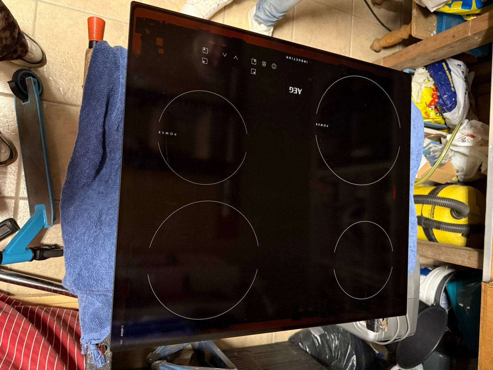 AEG HK624200IB Inductiekookplaat - weinig gebruikt, Ophalen, 4 kookzones, Zo goed als nieuw, Inbouw