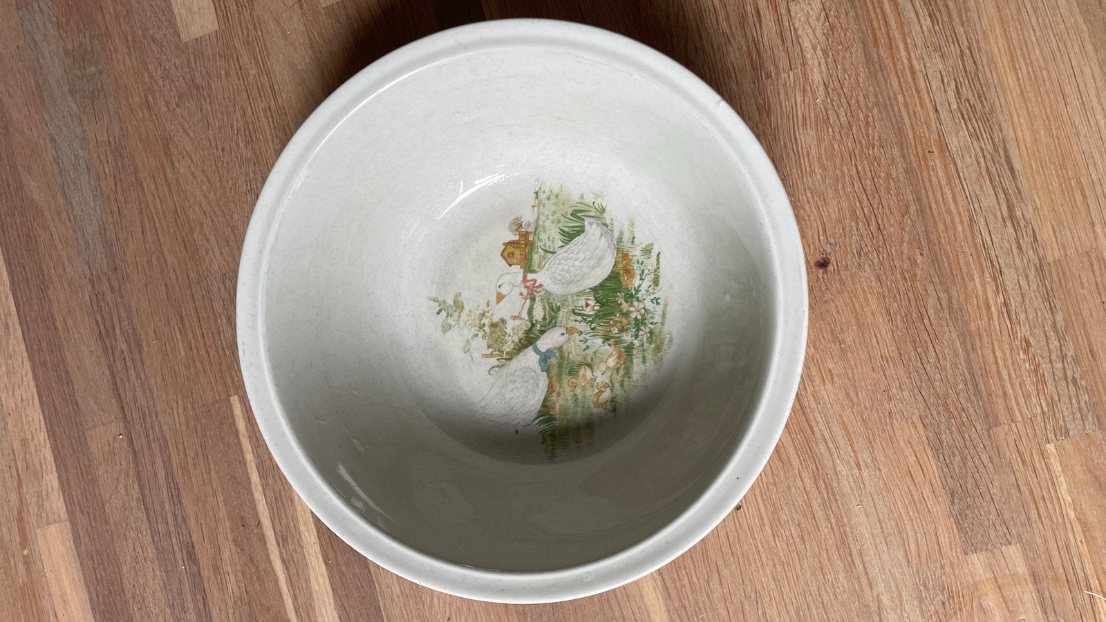 Vintage Royal Original Porselein kom met ganzen decoratie, Ophalen