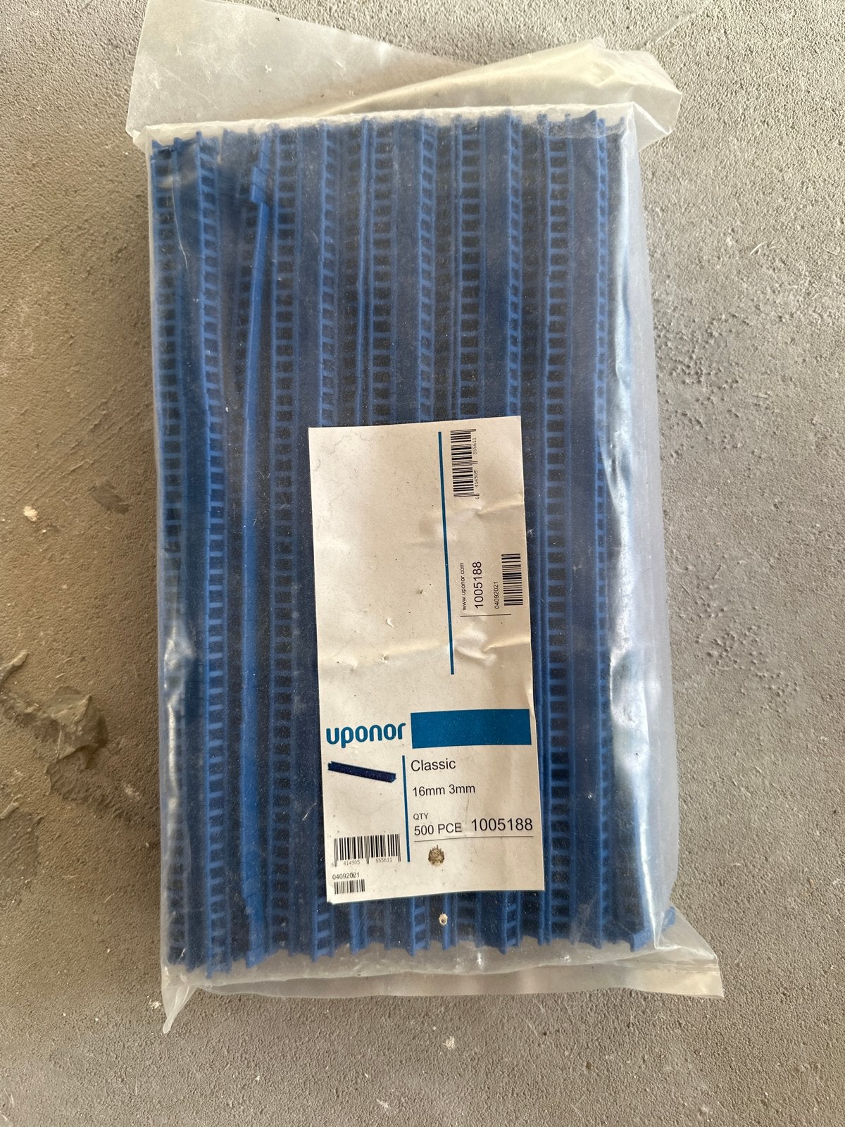 Uponor vloerverwarming klemmen 16mm 3mm - 500 stuks, Ophalen, Nieuw, Overige typen