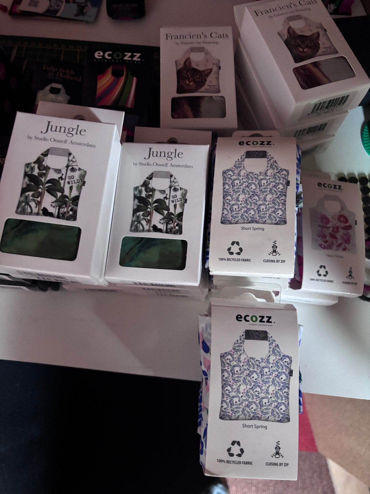 Ecozz tasjes nieuw in verpakking - 66 stuks, Ophalen of Verzenden, Nieuw, Overige kleuren, Shopper