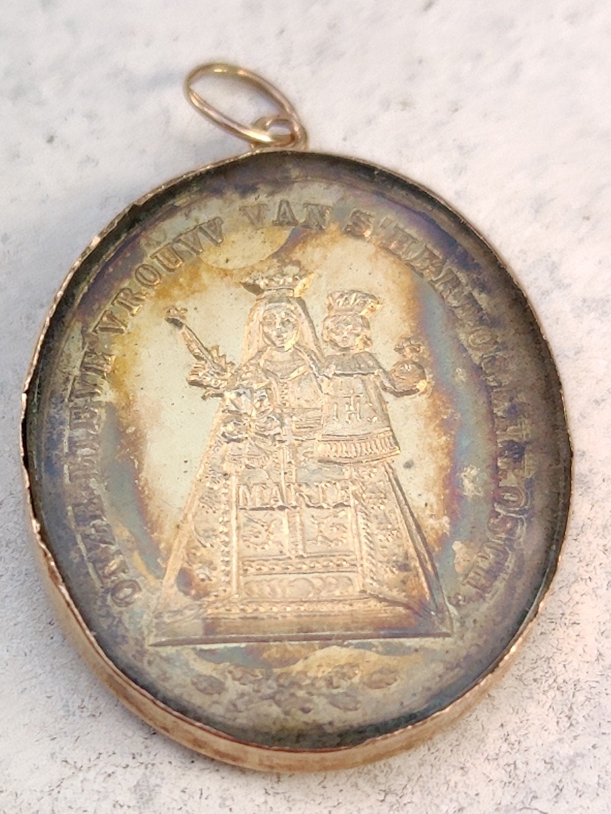 19e Eeuw gouden pelgrims medaille, Ophalen of Verzenden, Goud