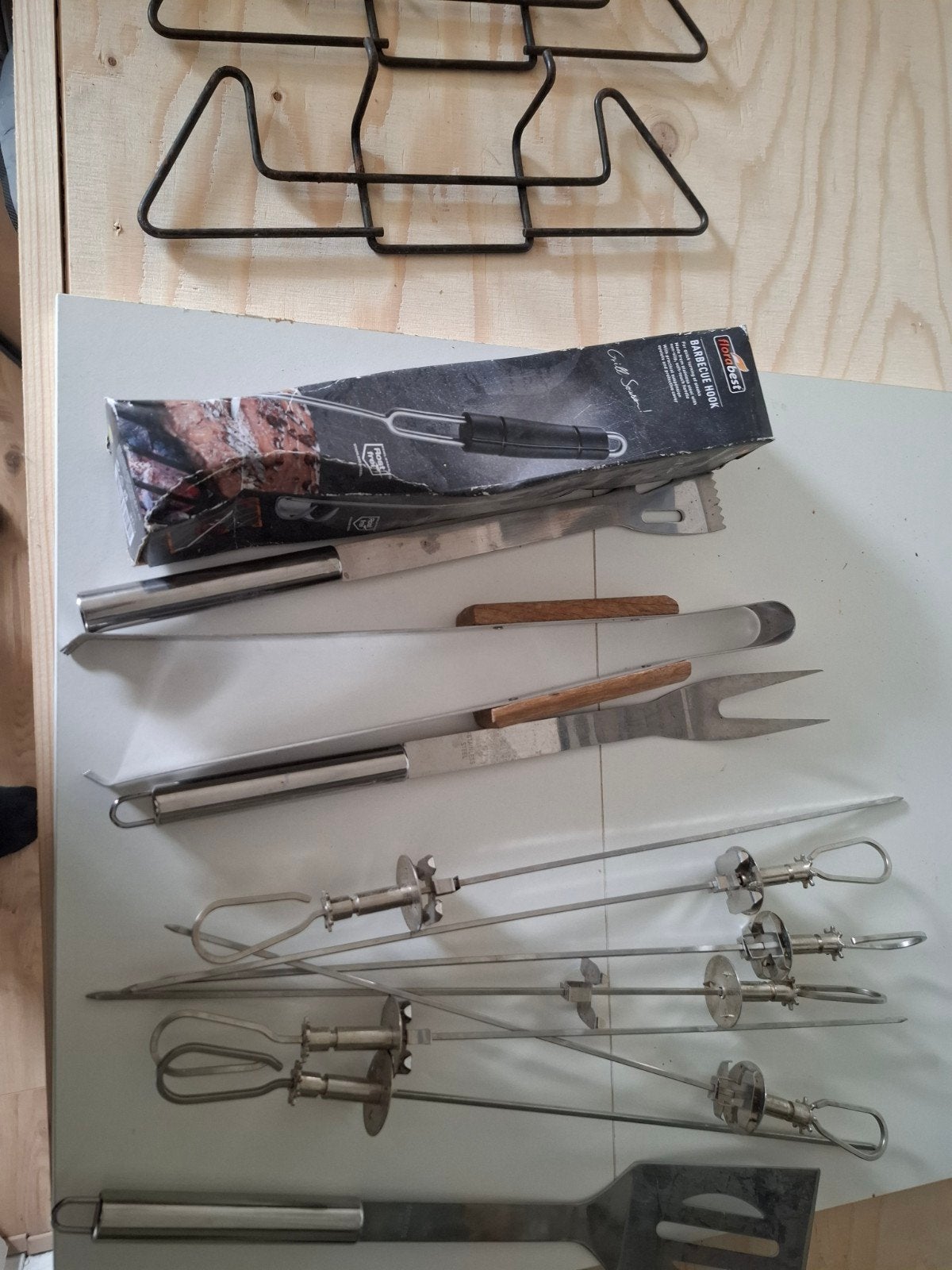 Bbq gereedschap en weber vlees rek, Ophalen of Verzenden