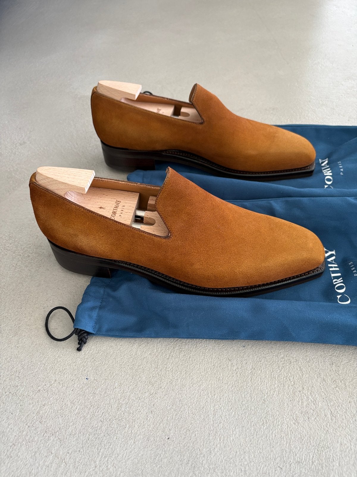 Corthay Nieuwe Loafers Maat 42 met Dustbag, Ophalen of Verzenden, Nieuw, Bruin, Loafers