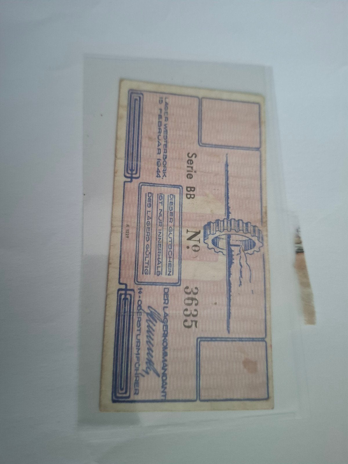 10 Cent Lager Westerbork Gutschein - Serie BB, Ophalen of Verzenden