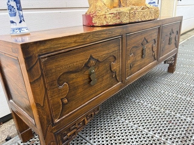 Laag Chinees dressoir of Halbankje, Ophalen of Verzenden, 25 tot 50 cm, 100 tot 150 cm