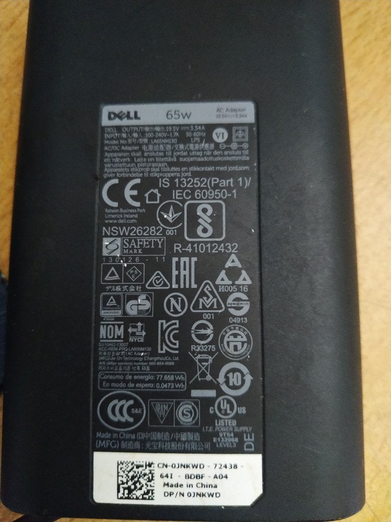Dell LA65NM130 Originele Adapter, Computers en Software, Ophalen of Verzenden, Gebruikt, Dell