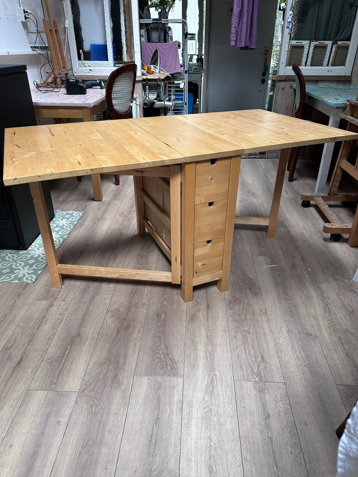 Ikea Norden opklapbare eettafel, Ophalen, 50 tot 100 cm, Zo goed als nieuw, Vier personen