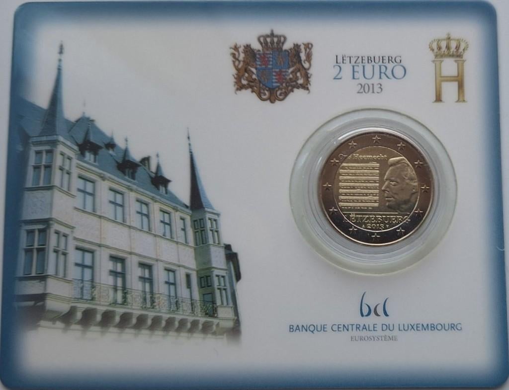 Luxemburg coincard 2013 - Volkslied - BU, Verzenden, Luxemburg, 2 euro, Setje