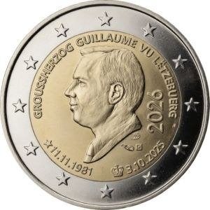 2 Euro Luxemburg 2026 - Troonbestijging Guillaume - UNC, Verzenden, Luxemburg, 2 euro, Losse munt
