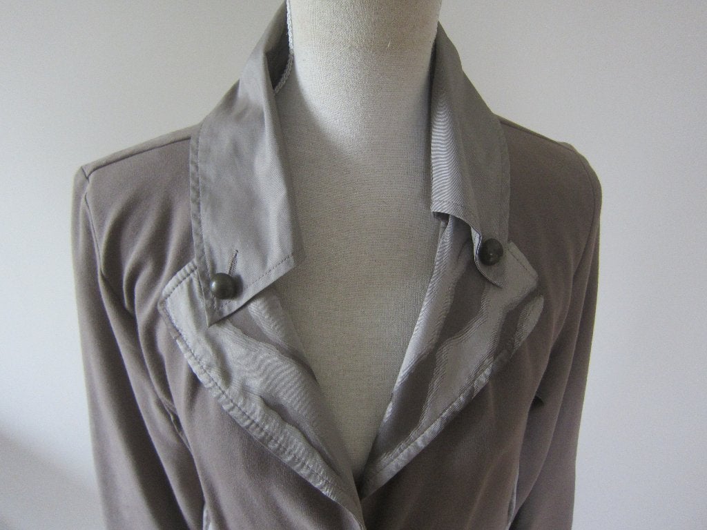 chique gelegenheids jurk Robe Manteau taupe / grijs MT 40, Maat 38/40 (M), Ophalen of Verzenden, Knielengte, Grijs