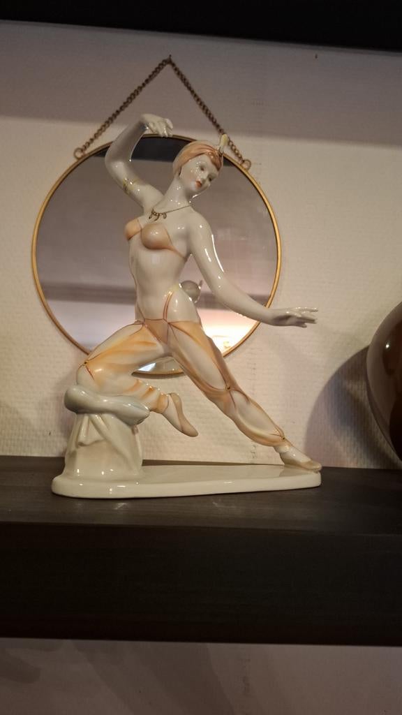 Vintage Porseleinen Danseres Beeld., Ophalen of Verzenden