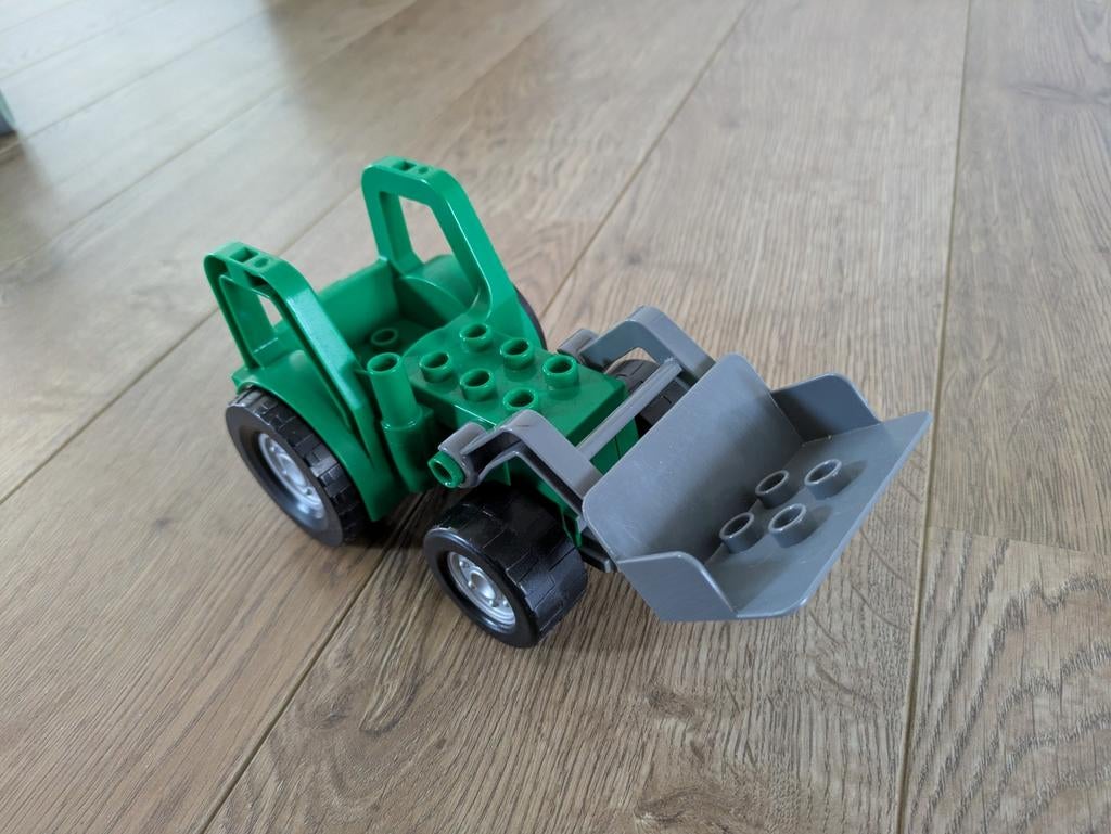 Lego Duplo tractor met voorlader, Ophalen of Verzenden, Zo goed als nieuw