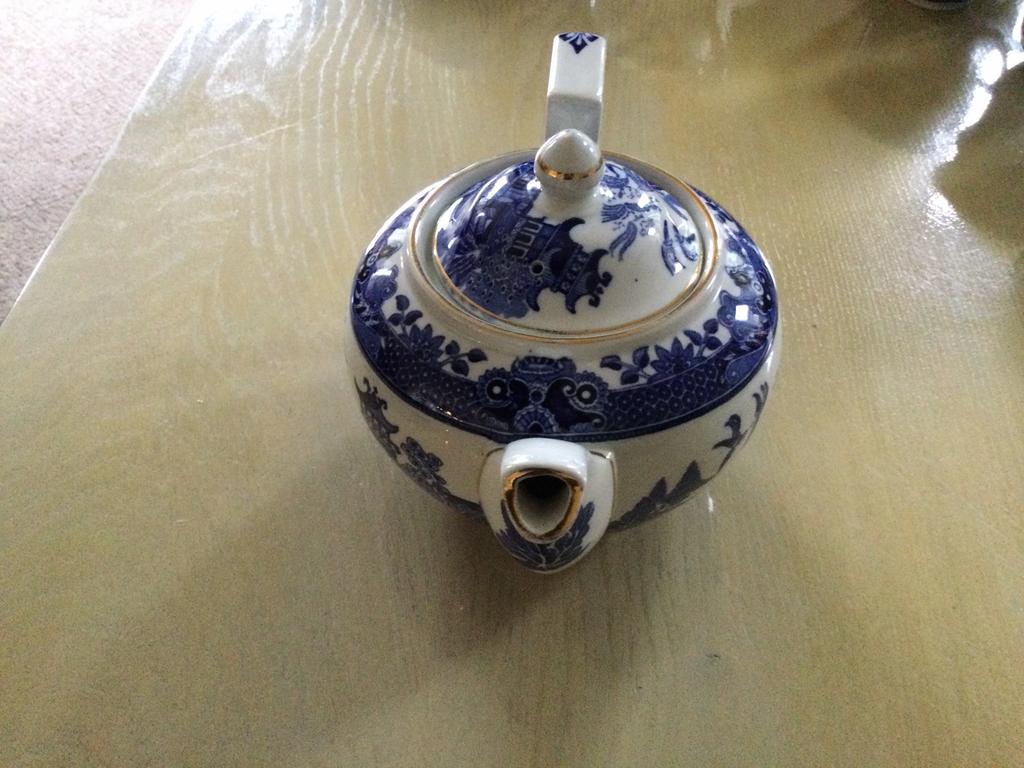Vintage Burleigh Ware theepot wilgenpatroon nwstaat, Ophalen of Verzenden