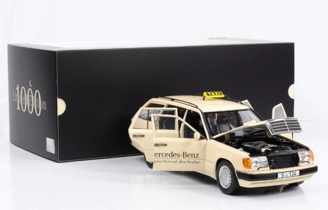 Norev dealer uitgave
Mercedes-Benz 300 D T-Modell Taxi S 124, Ophalen of Verzenden, Norev