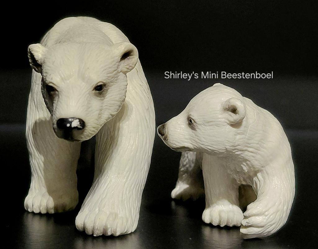 schleich ijsbeer & welp, Ophalen of Verzenden, Gebruikt, Wild dier, Beeldje of Figuurtje