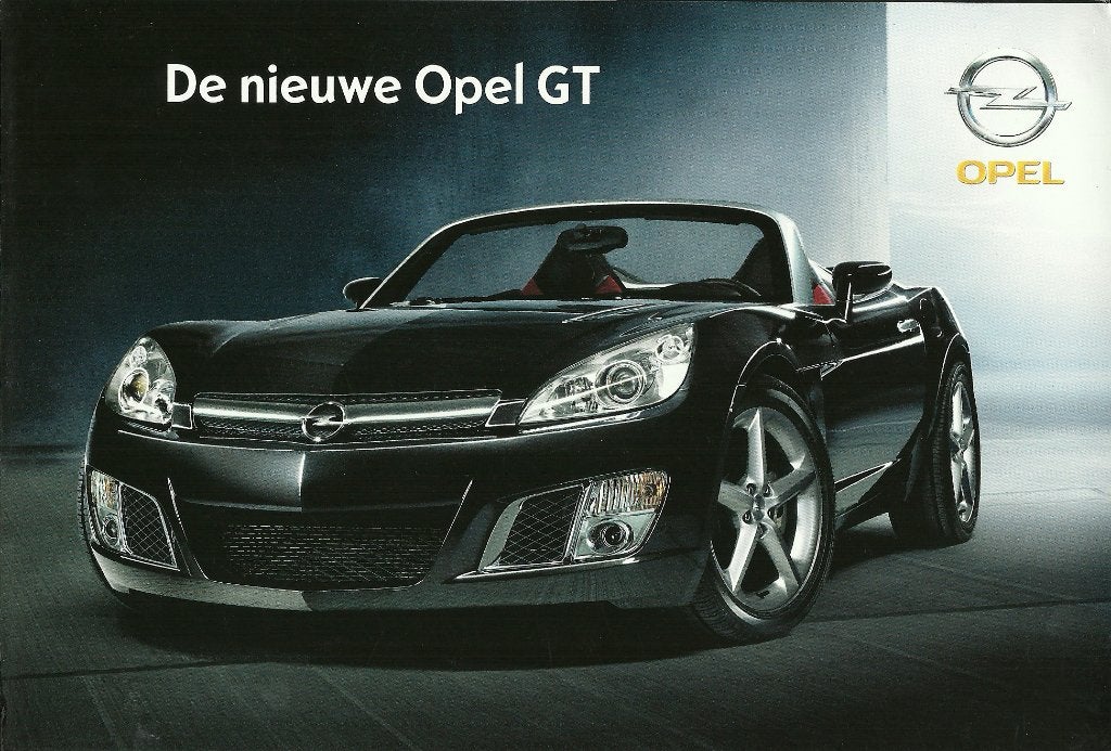 Opel GT roadster folder, Ophalen of Verzenden, Gelezen, Opel