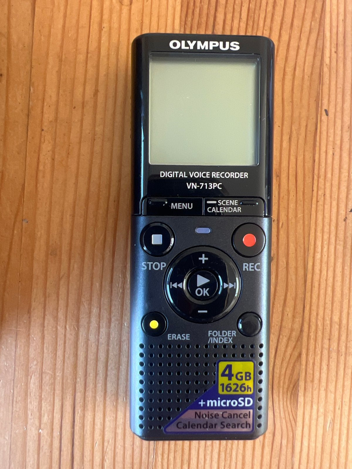Olympus VN-713PC Digitale Voice Recorder 4GB + microSD, Ophalen of Verzenden, Zo goed als nieuw