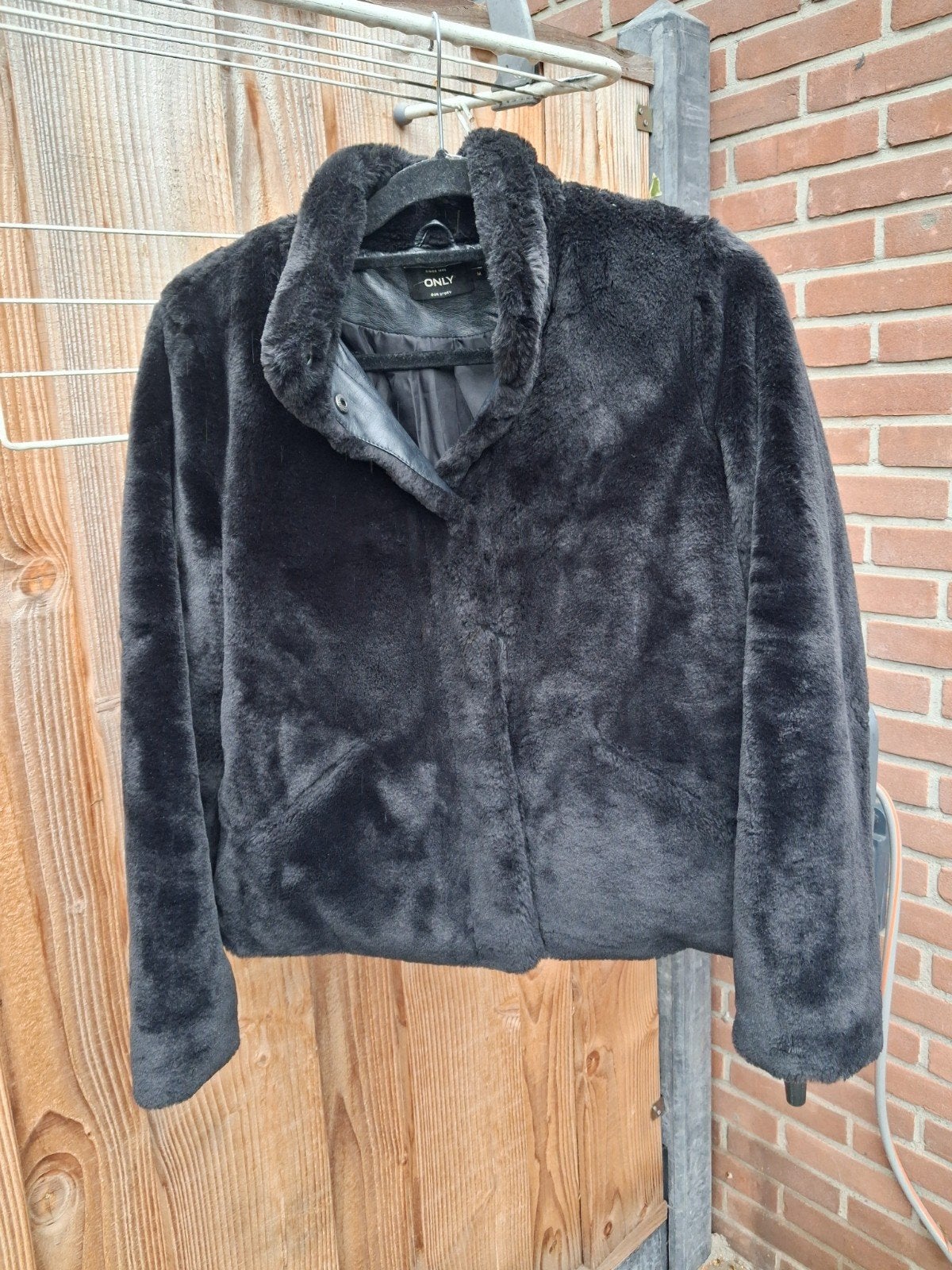 zwart bont dames Only jasje mt M, Maat 38/40 (M), Only, Zwart, Ophalen of Verzenden