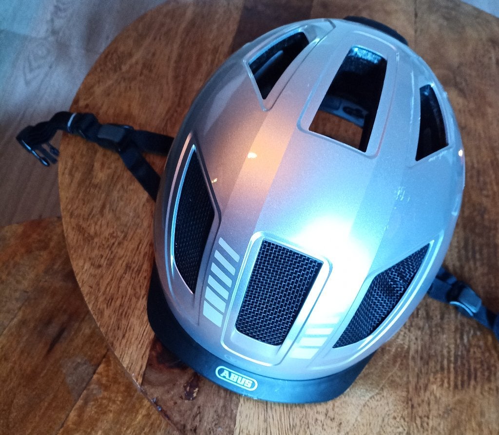 Fietsenhelm abus, Fietsen en Brommers, Ophalen, M, Zo goed als nieuw, Abus