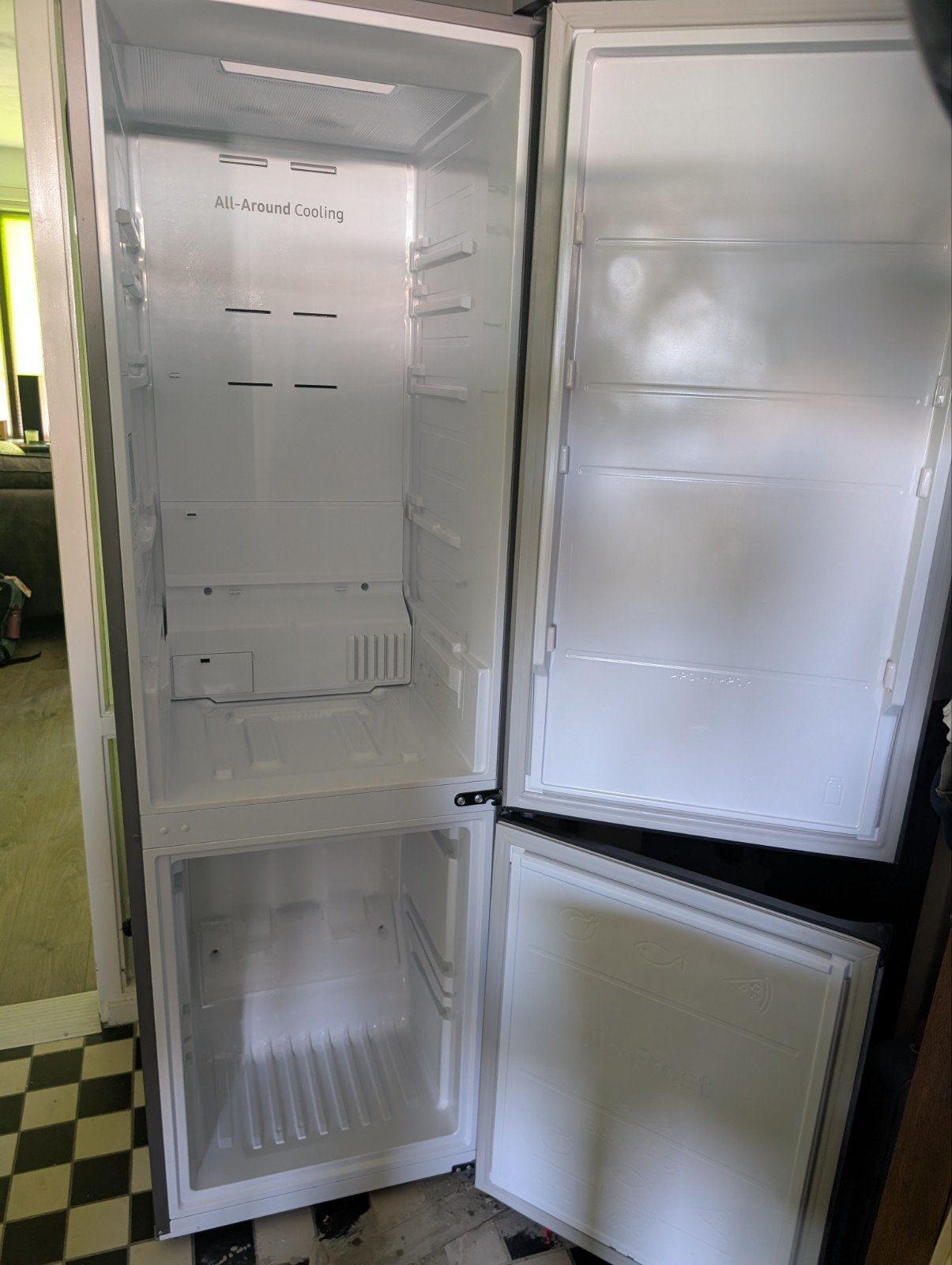 Ruime Samsung koelkast met vriezer - 365L, Ophalen, Gebruikt, 200 liter of meer, 60 cm of meer