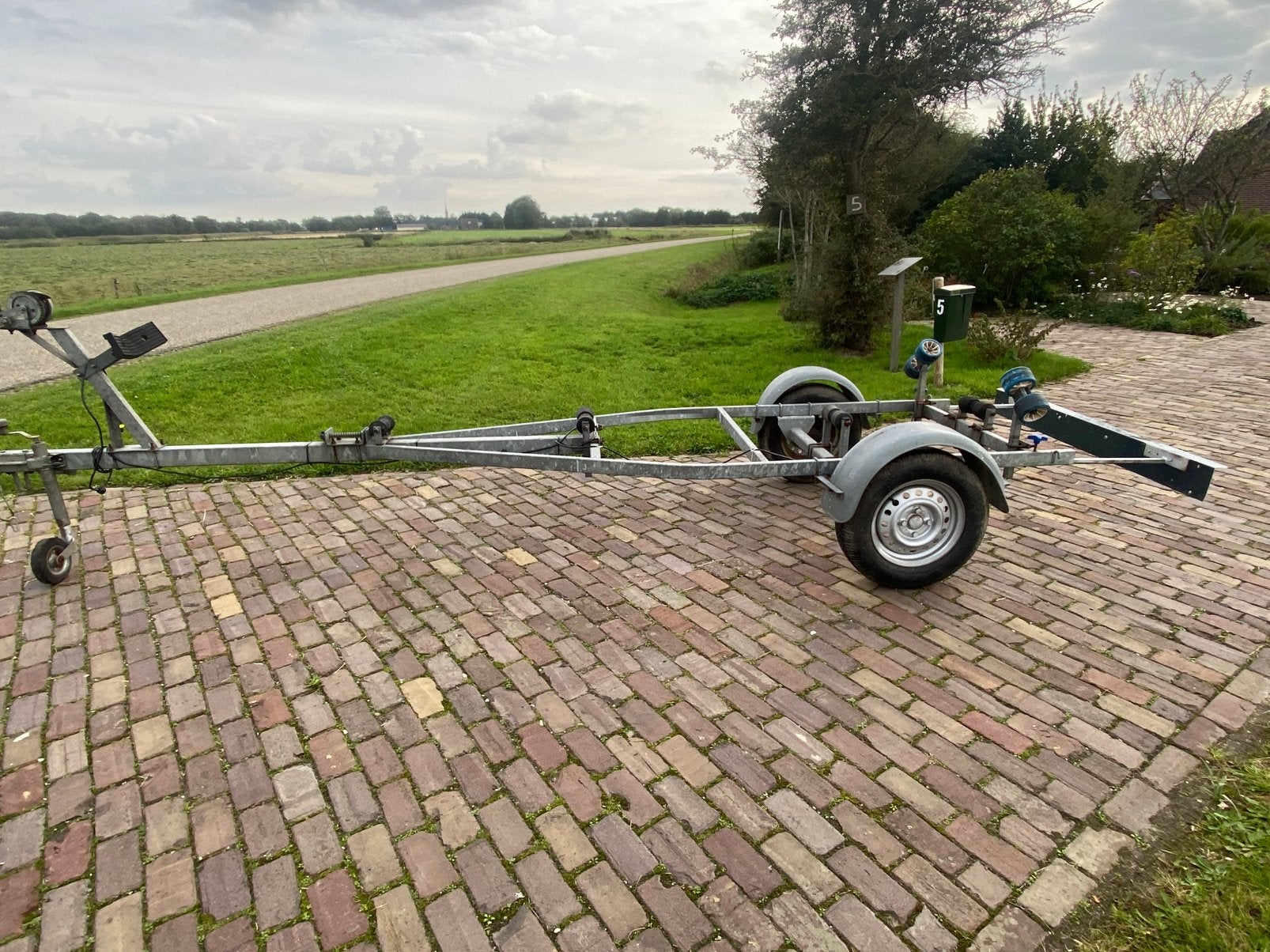 Nette gegalvaniseerde kanteltrailer tot 5 meter, Auto diversen, Ophalen of Verzenden, Gebruikt