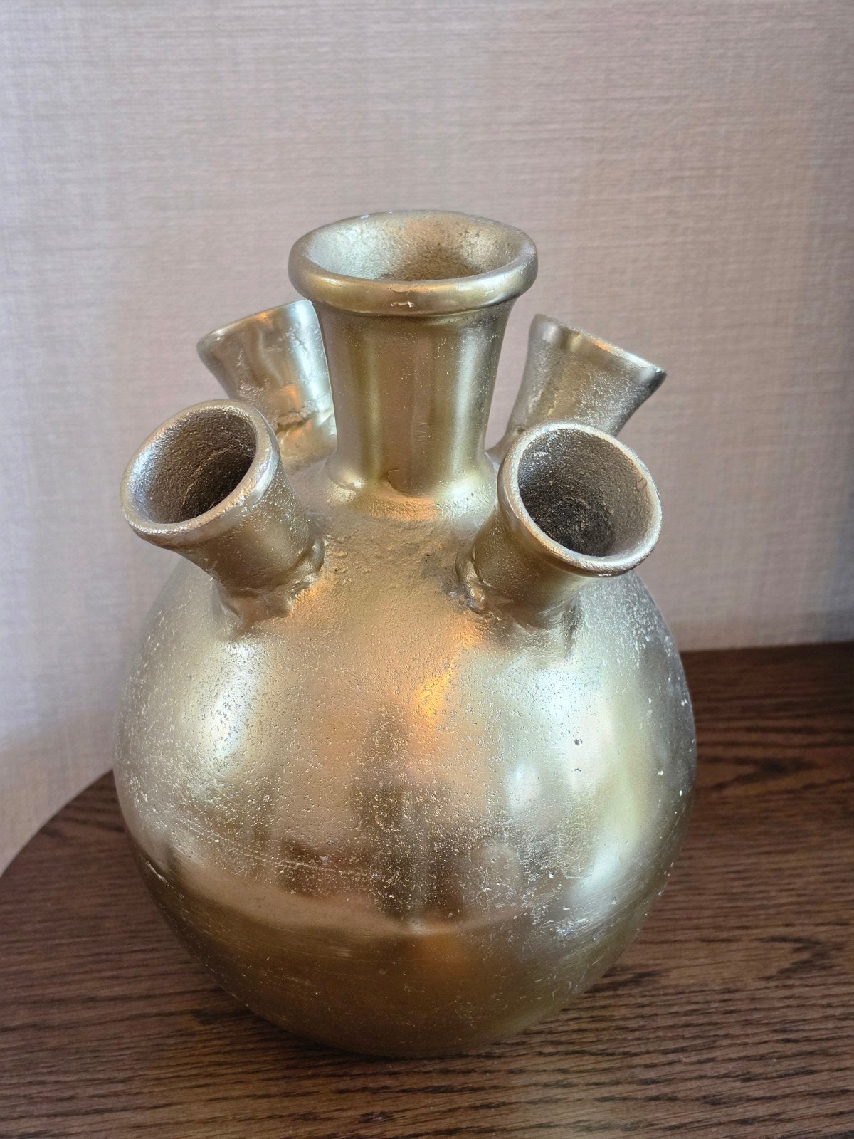 Gouden Tulpenvaas met Meerdere Openingen, Antiek en Kunst, Ophalen