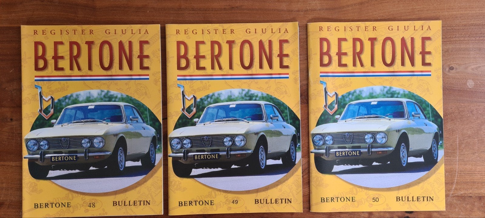 Register Giulia Bertone Bulletins 48, 49, 50 (2000), Ophalen of Verzenden, Gelezen, Alfa Romeo, Register Giulia Bertone