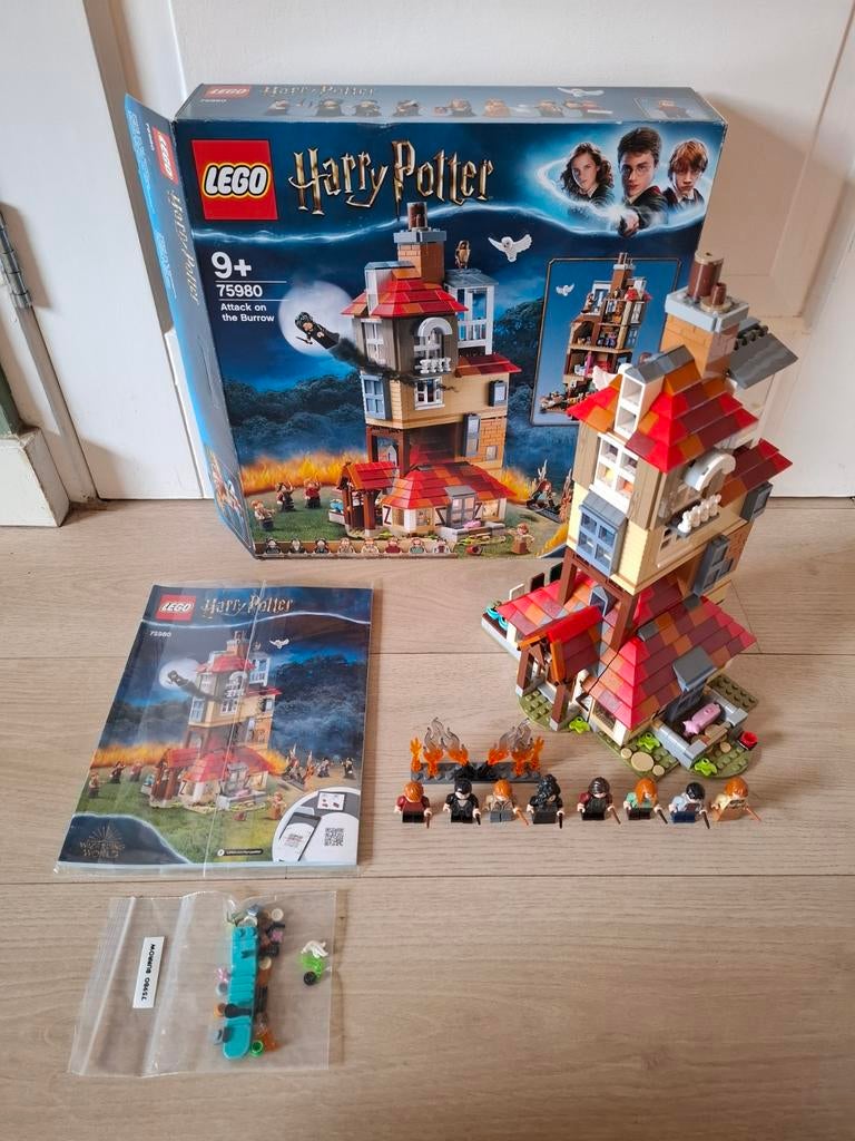 Lego Harry Potter 75980 Attack on the Burrow ALS NIEUW, Ophalen of Verzenden, Zo goed als nieuw