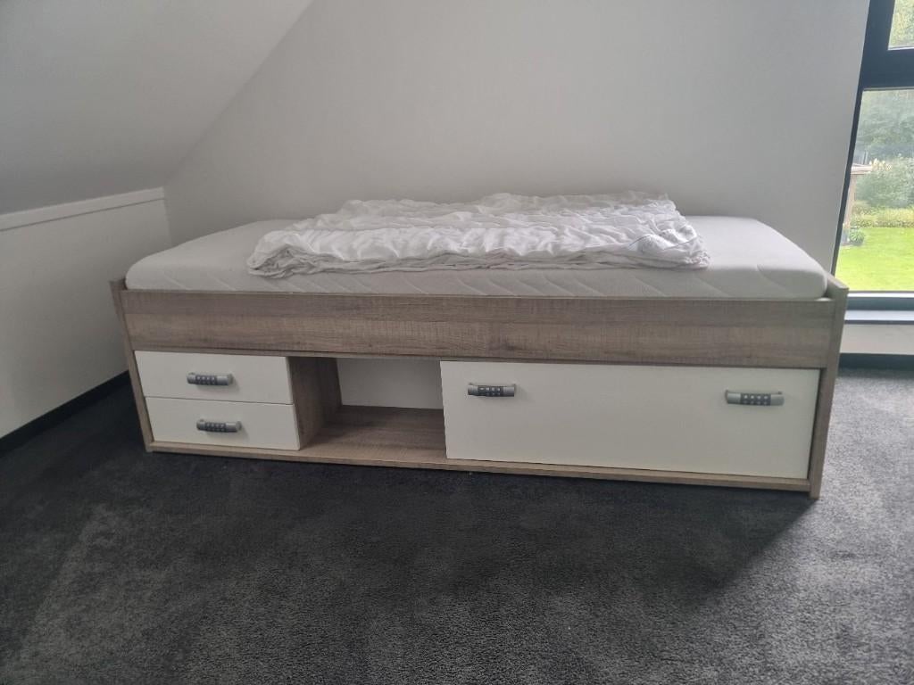 Kajuitbed Pep, Ophalen, 85 tot 100 cm, Gebruikt, Lattenbodem