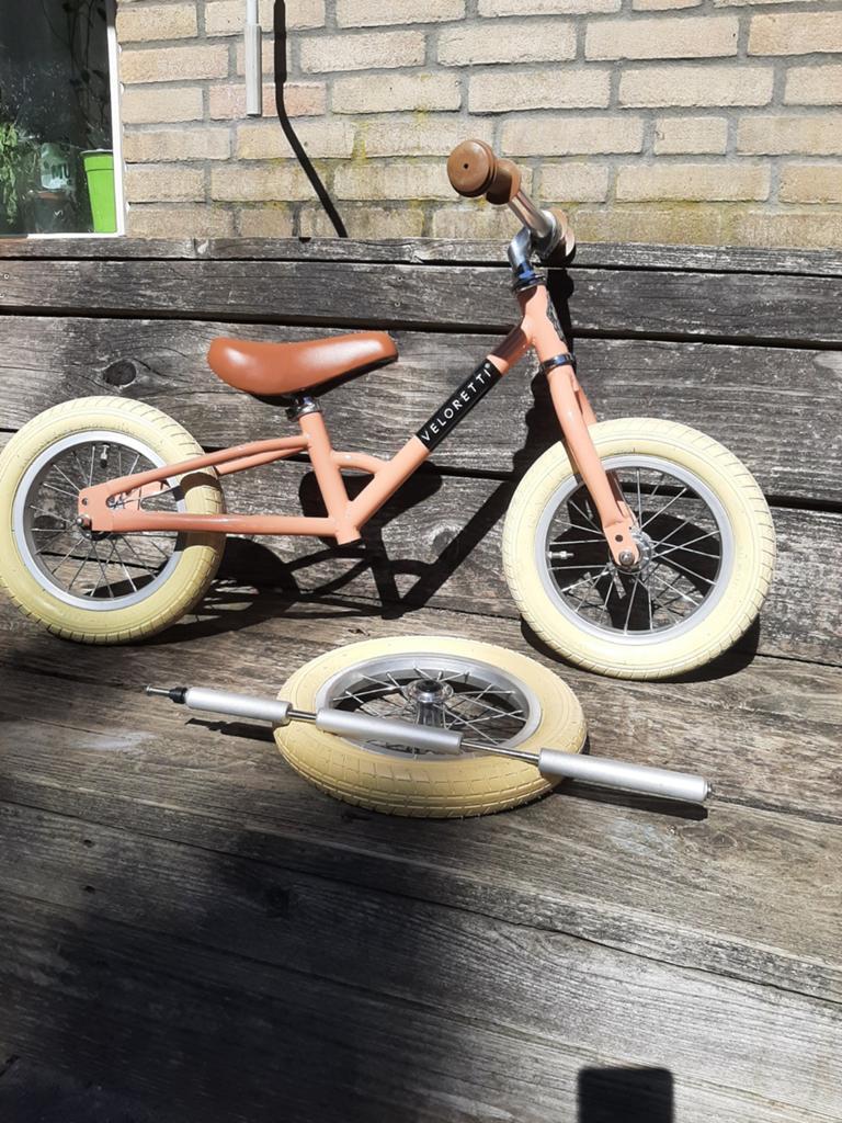 Veloretti loopfiets 12 inch - Roze/Perzik, Ophalen, Gebruikt, 16 tot 20 inch, Veloretti