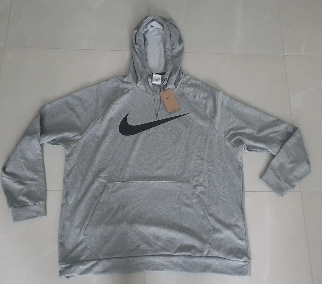 Nike Hoodie Grijs met Groot Logo - Nieuw, Nike, Ophalen of Verzenden, Grijs, Maat 56/58 (XL)