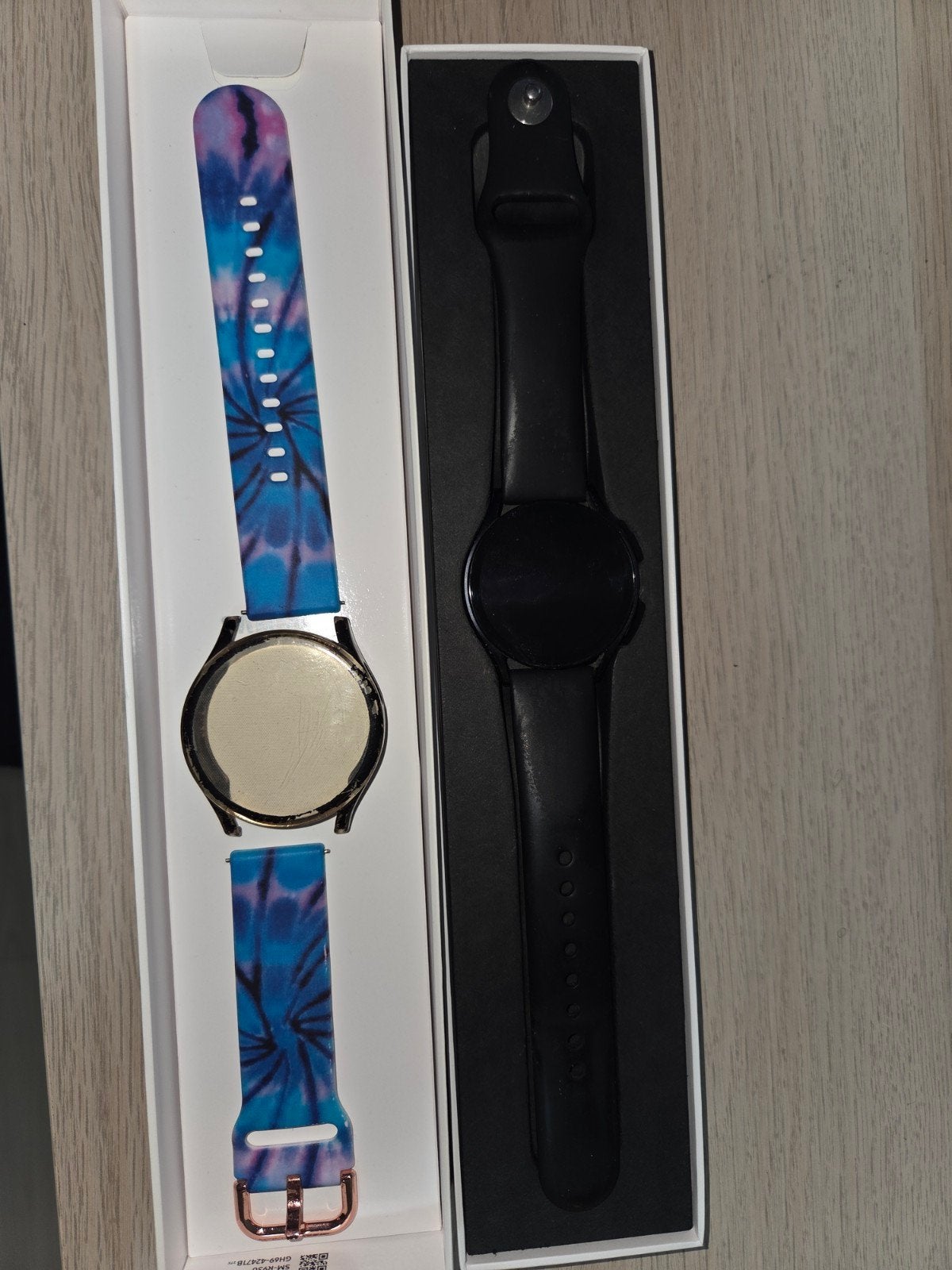 Samsung Galaxy Watch6 - Zwart+oplader+xtra bandje+hoesje, Ophalen, Zwart, Zo goed als nieuw, Samsung