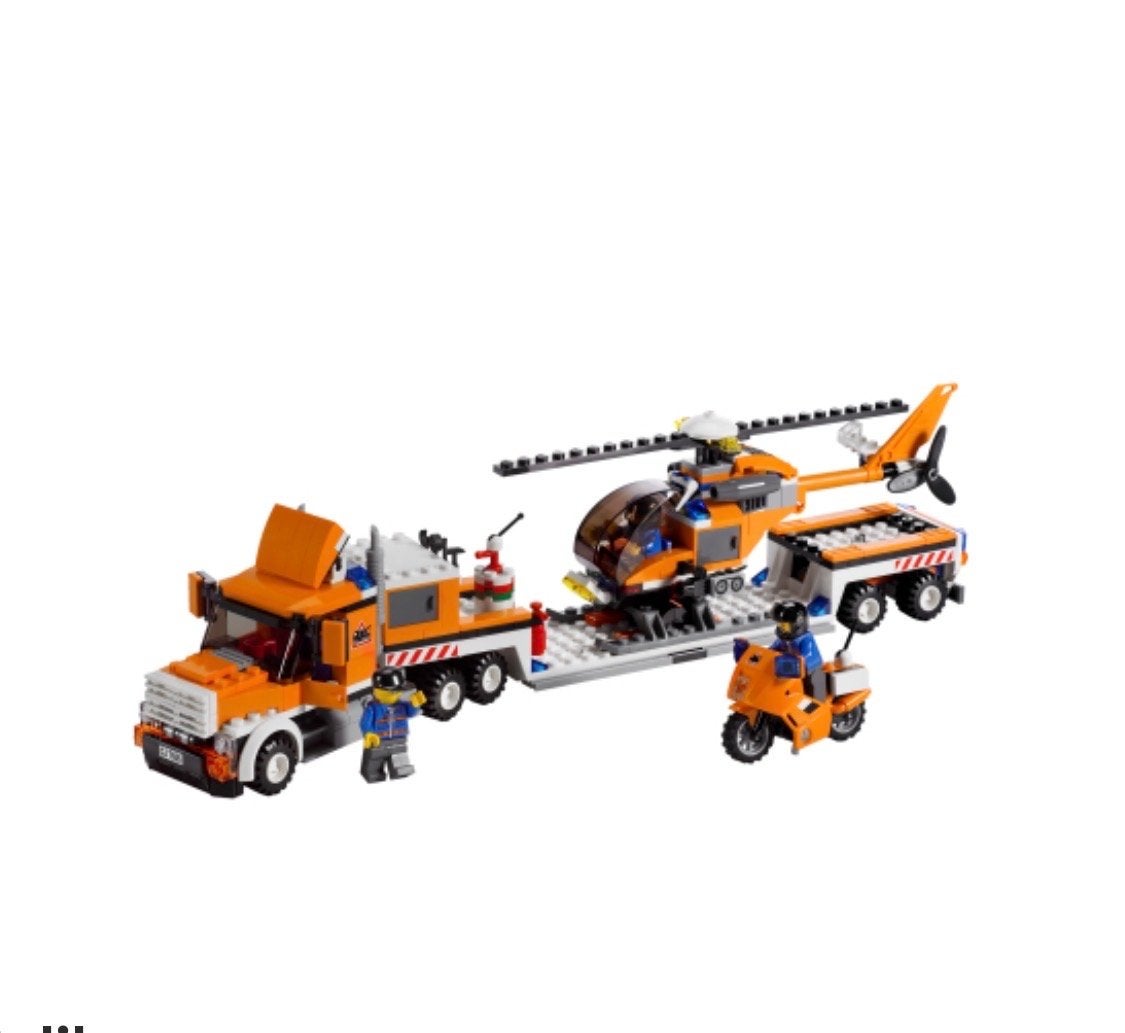 Lego City 7686,Transport Helikopter Truck met Motor, Ophalen of Verzenden, Gebruikt, Overige merken