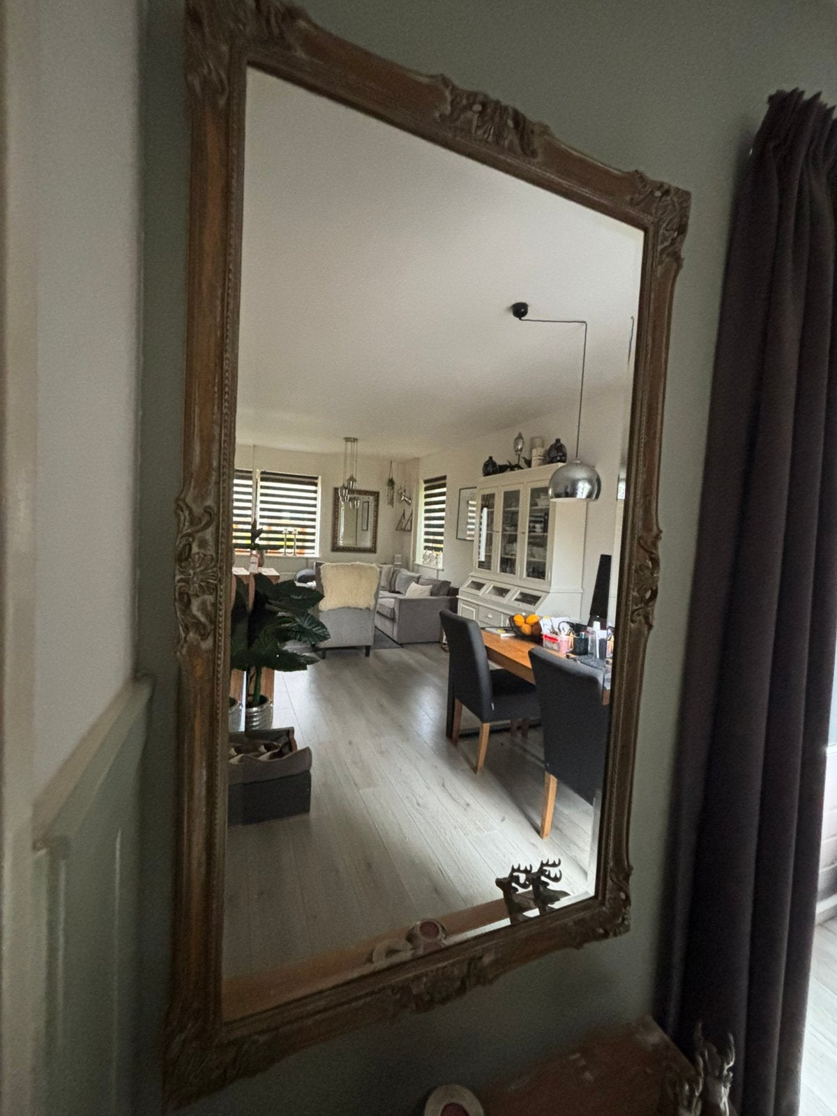 Barok spiegel met Facet, Ophalen, Gebruikt, 100 tot 150 cm, 75 tot 100 cm