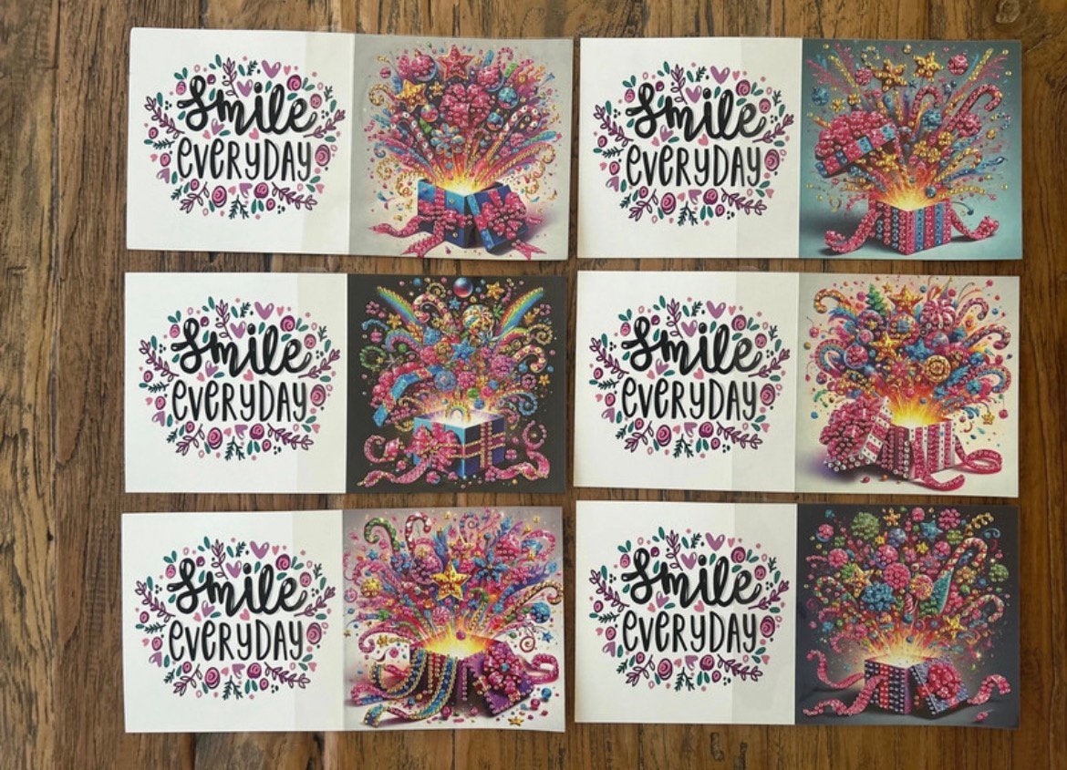 6 x Diamond Painting wenskaarten, Hobby en Vrije tijd, Ophalen of Verzenden, Nieuw, Overige thema's, Overige typen
