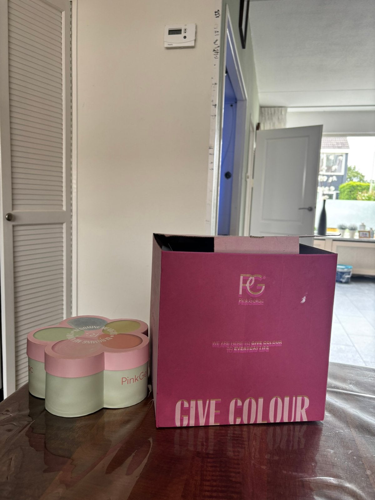 Pink gellac set, Sieraden, Tassen en Uiterlijk, Uiterlijk | Cosmetica en Make-up, Zo goed als nieuw, Handen en Nagels, Overige kleuren