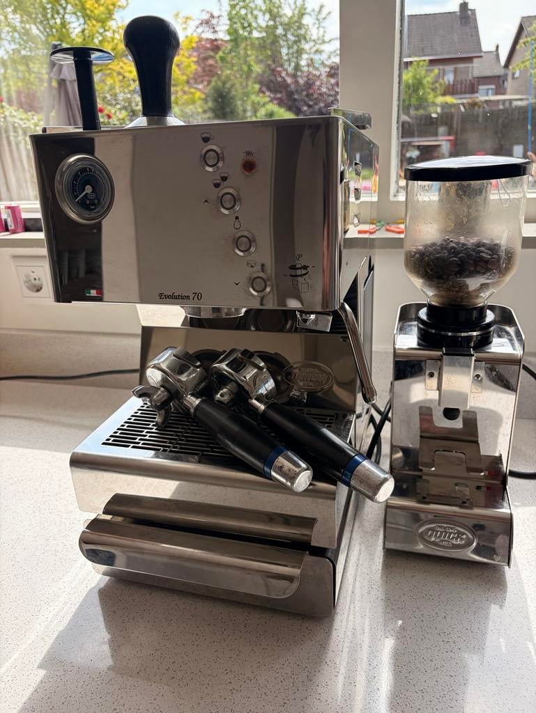 Quickmill Evolution 70 Espressomachine met 2 Pistons, Stoompijpje, Espresso apparaat, Gemalen koffie, Ophalen of Verzenden